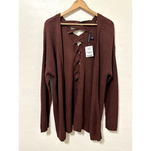 Derek Heart Womans Knit Open Front Cardigan Size 2X Boho Minimal Preppy Office - Picture 1 of 11